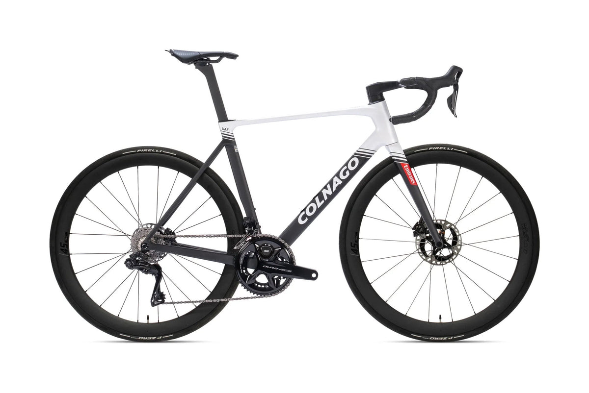 Bicicleta Test Colnago V5RS 2025 Dura-Ace Di2 Vison Metron 45 SL SDM5 UEA Emirate