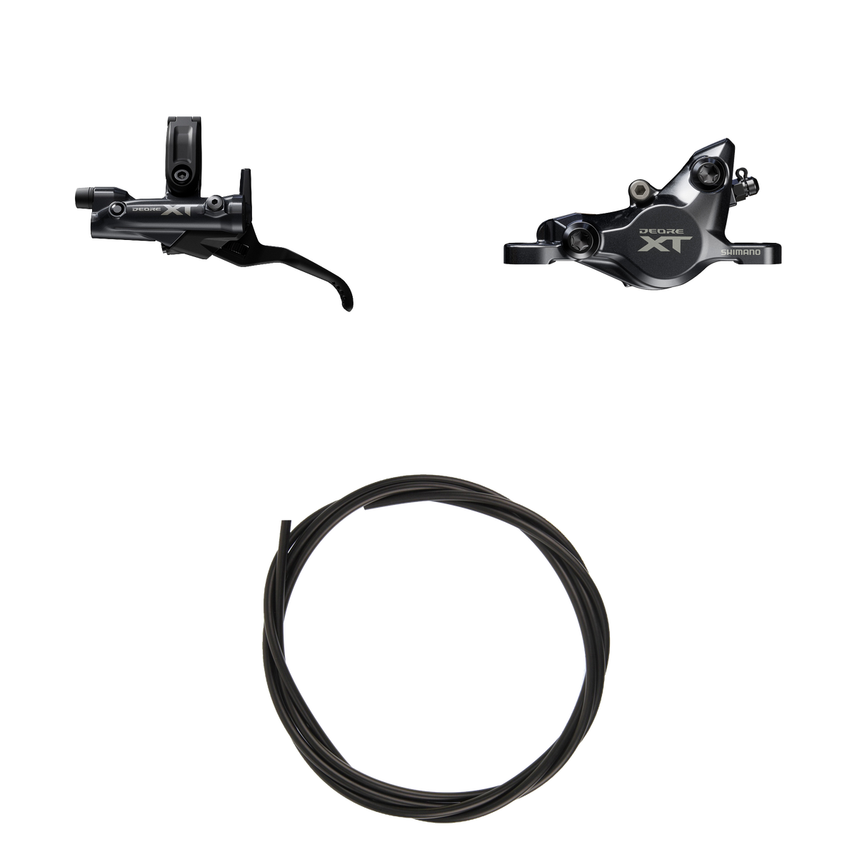 Kit Freno Disco Hidráulico Shimano Deore XT BR-M8200/BL-M8200 Delantero/Izquierdo Resina Sin Aletas/Adaptador Latiguillo 1000mm Negro #2