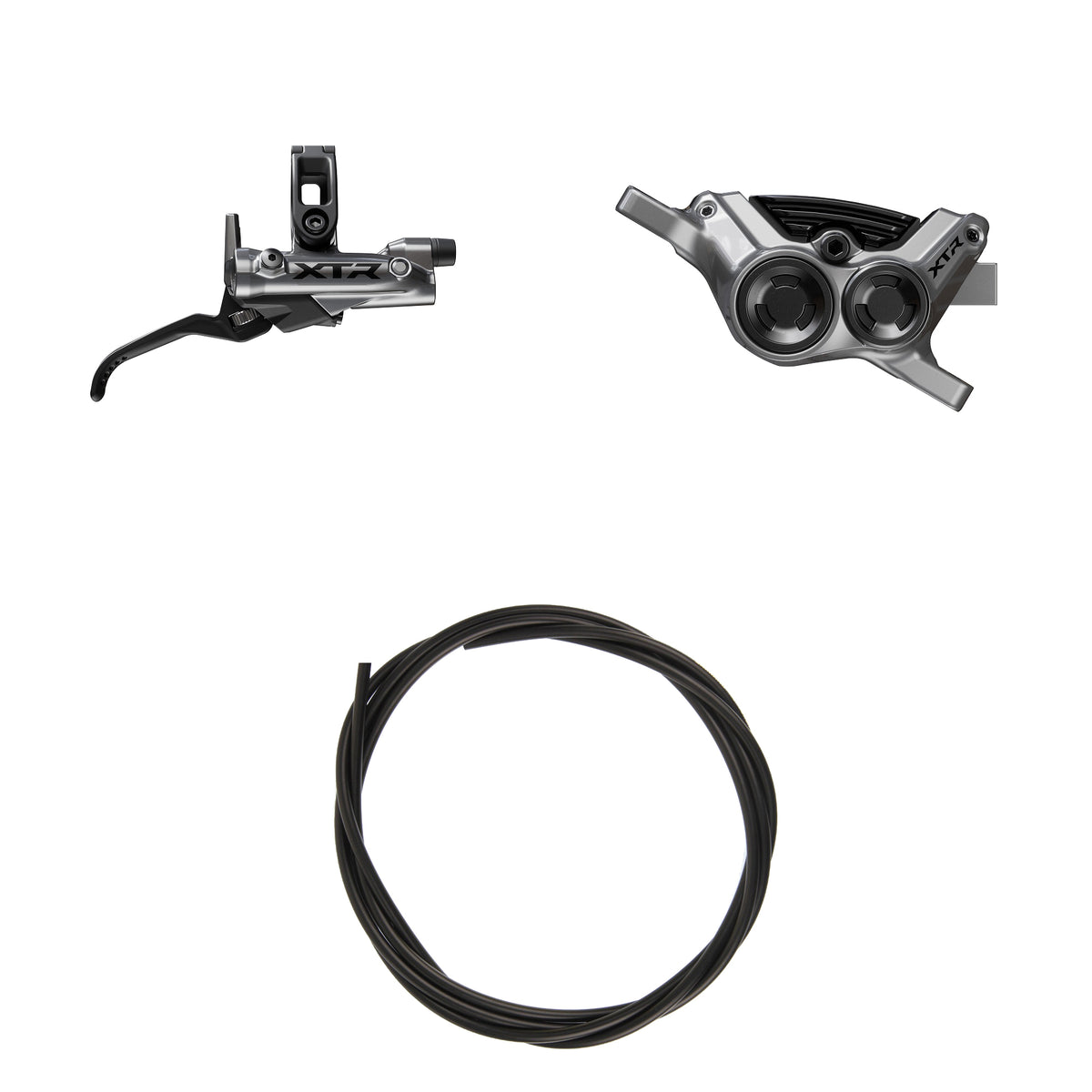 Kit Freno Disco Hidráulico Shimano XTR BR-M9220/BL-M9220 Trasero/Derecho Resina Aletas Sin Adaptador Latiguillo 1700mm Negro