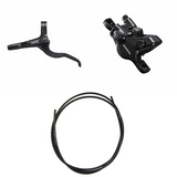 Hydraulisches Scheibenbremsen-Kit Shimano BR-MT410/BL-MT401 Vorne/Links Resin Ohne Kühlrippen/Adapter Bremsleitung 1000mm Schwarz
