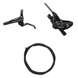Hydraulisches Scheibenbremsen-Kit Shimano BR-MT501/BR-MT520 Vorne/Links Resin Ohne Kühlrippen/Adapter Bremsleitung 1000mm Schwarz