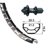 Hinterrad XLC Schnellspanner Achse 135mm 6-Loch Schwarz