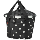 Klickfix Reisenthel BikeBasket City Fronttasche 15L 35x28x26cm Schwarz/Weiße Punkte