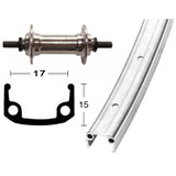 Vorderrad Winora 100mm Aluminium Matt Silber