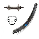 Vorderrad Winora Exal ZX19 Vollachse Mutter 100mm Schwarz/Silber