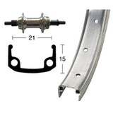 Rear Wheel Aluminium 135mm 6/7s Silver