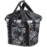 Klickfix Reisenthel Fronttasche 35x28x26cm Schwarz/Weiße Blumen