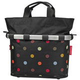 Klickfix Reisenthel Frontkorb 34x31x17.5cm Schwarz/Pünktchen