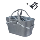 Basil 2Day Carry All Hinterradkorb MIK 2.0 Platte 22L 20x38x17cm Polyester Grau Reflex